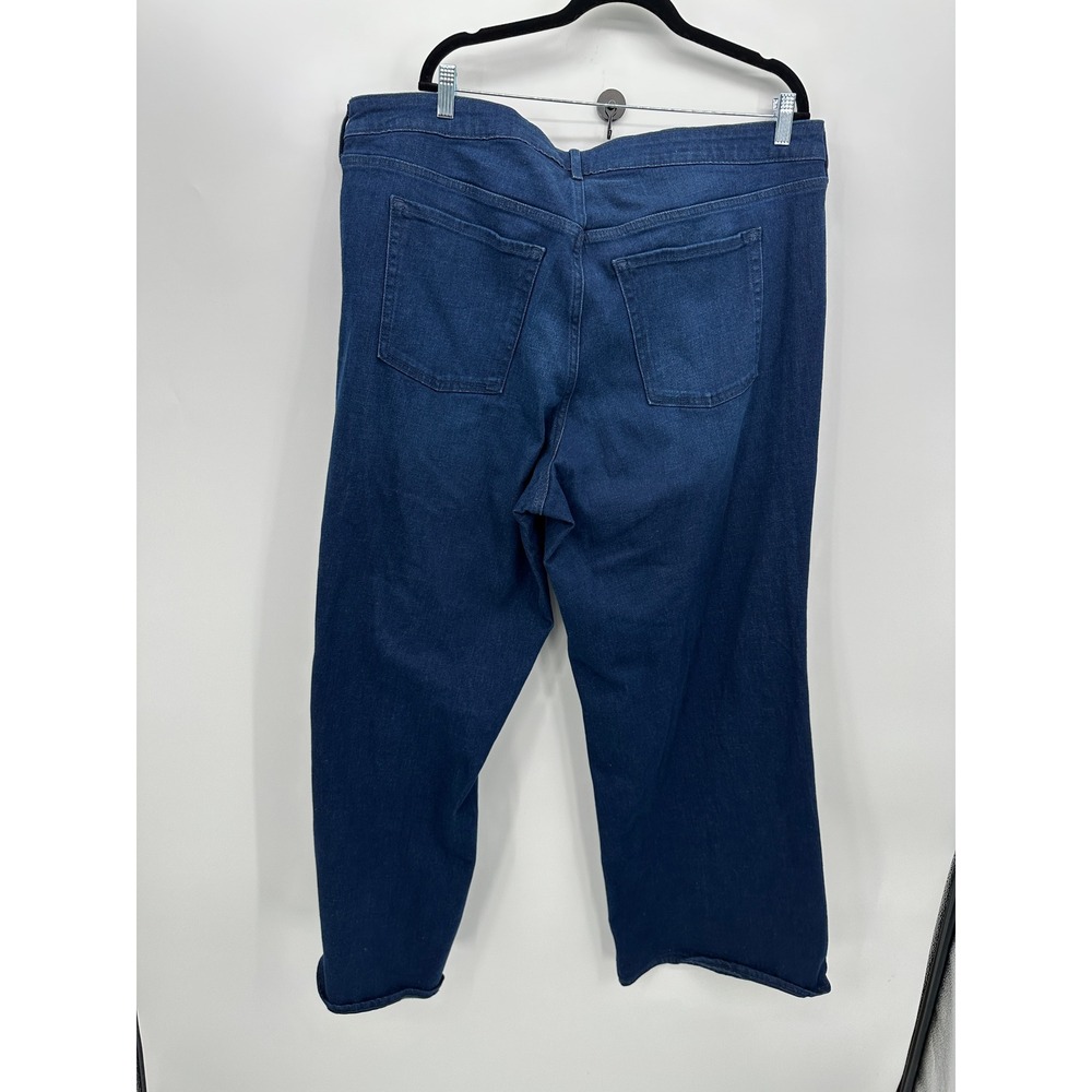Old Navy Wow Wide Leg Jeans Womens 22 High Rise Dark Wash Indigo Denim Pants - Picture 2 of 5